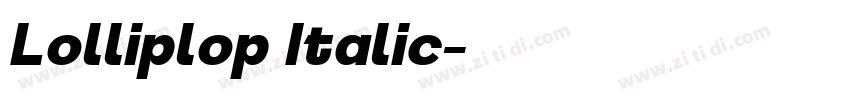 Lolliplop Italic字体转换